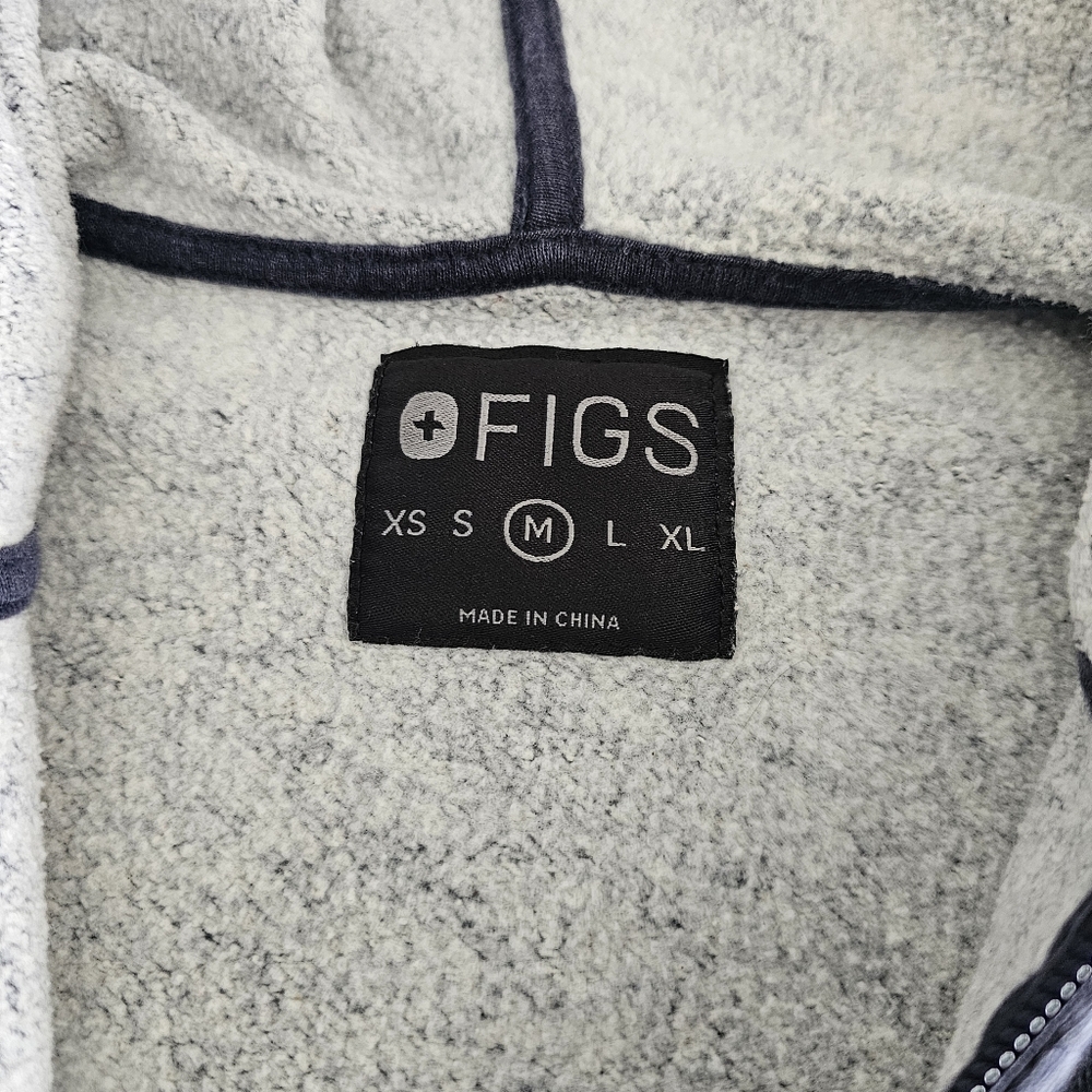 Figs Full Zip Hoodie Womens Medium Surgical Blue Comfort Medical Nurse - Picture 4 of 7